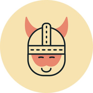 Viking simgesi, vektör illüstrasyonu basit tasarım