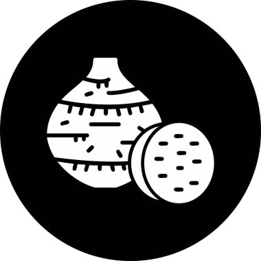 Taro kök simgesi, vektör illüstrasyonu basit tasarım