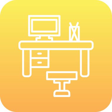 işyeri web simgesi vektör illüstrasyonu