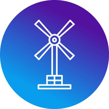 Yel değirmeni ikonu vektör illüstrasyonu