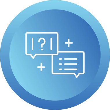 Quiz web simgesi vektör illüstrasyonu