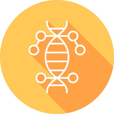 DNA ikonu vektör illüstrasyonu. Genetik        