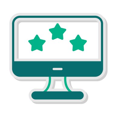 Dijital pazarlama, derecelendirme. Web simgesi basit illüstrasyon