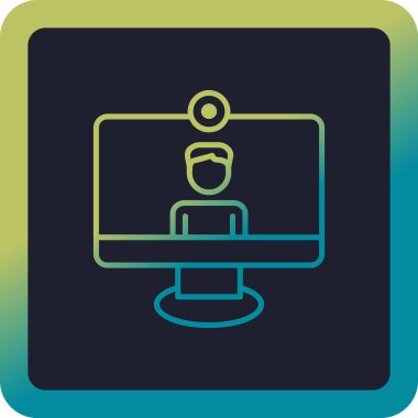 Video Arama simgesi, düz tasarım