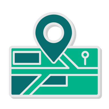 Harita işaretleyici simgesi, konum vektör illüstrasyonu 