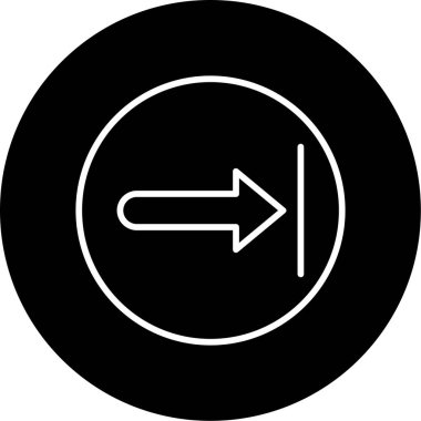 Sağ ok web simgesi, vektör çizim