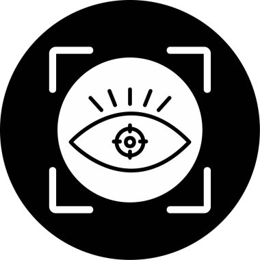 vizyon web simgesi, vektör illüstrasyonu 