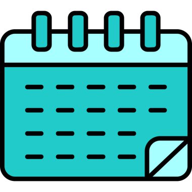 Takvim simgesi, vektör illüstrasyonu basit tasarım