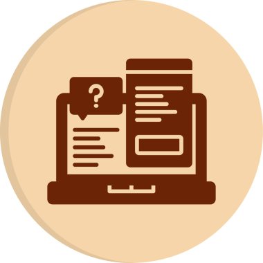 Quiz web simgesi vektör illüstrasyonu