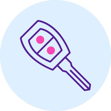 araba anahtarı vektör illüstrasyonu