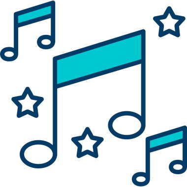 müzik notlar simgesini, vektör çizim