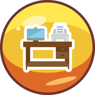 işyeri web simgesi vektör illüstrasyonu