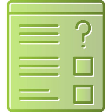 Quiz web simgesi vektör illüstrasyonu