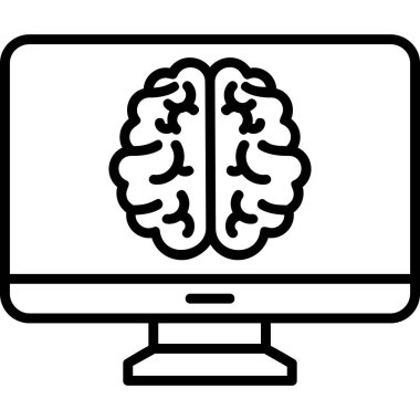 bilgisayar ekranı simgesi, vektör illüstrasyonu basit tasarım