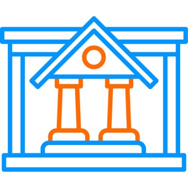 Adliye. Web simgesi basit tasarım