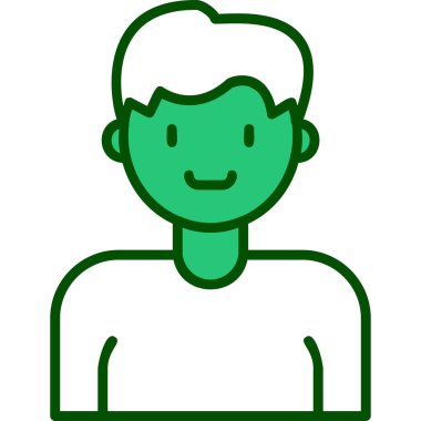 İnsan avatar web simgesi basit illüstrasyon 