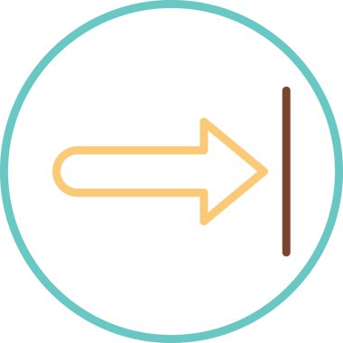 Sağ ok web simgesi, vektör çizim