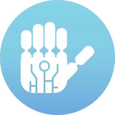 Modern Robotik El simgesinin vektör çizimi           