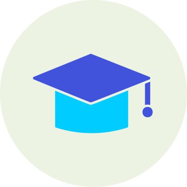 mezuniyet şapkası, web simgesi basit illüstrasyon