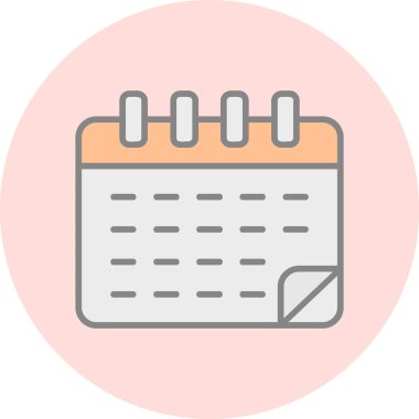 Takvim simgesi, vektör illüstrasyonu basit tasarım