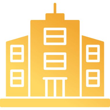 Bina. Web simgesi basit illüstrasyon 