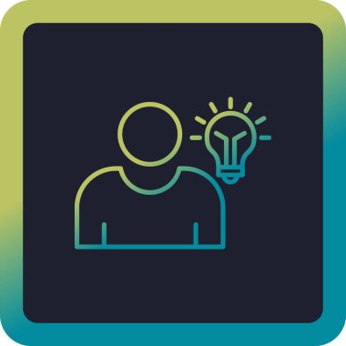 Fikir simgesinin vektör illüstrasyonu 