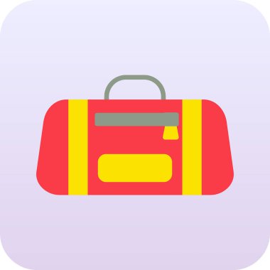 Spor çantası simgesi, vektör illüstrasyonu