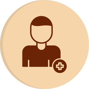 Tıbbi haç simgesi olan adam, vektör illüstrasyonu 