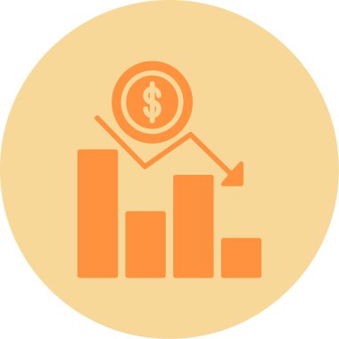 Kayıp grafik simgesi basit tasarımı 