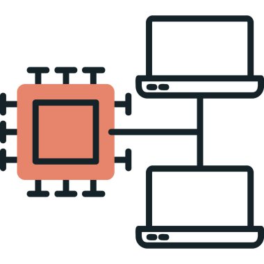 veri paylaşım simgesi. vektör illüstrasyonu        