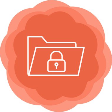 Güvenli Veri Web simgesi vektör illüstrasyonu 