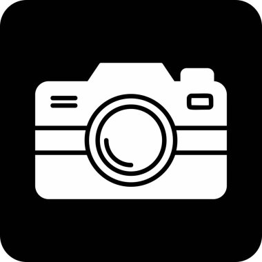 Fotoğraf makinesi simgesi, vektör illüstrasyonu. düz tasarım biçimi              