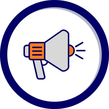 megafon web simgesi, vektör çizim 