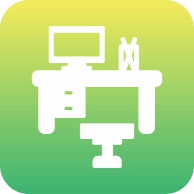 işyeri web simgesi vektör illüstrasyonu