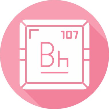 Bohrium kimyasal element web simgesi, basit illüstrasyon