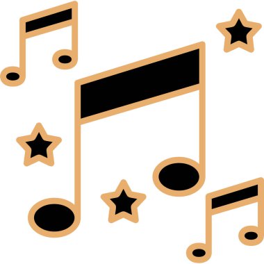 müzik notlar simgesini, vektör çizim