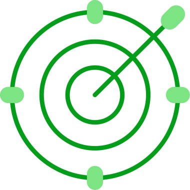 Oklu hedef. Web simgesi basit illüstrasyon 