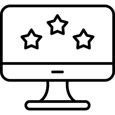 Dijital pazarlama, derecelendirme. Web simgesi basit illüstrasyon