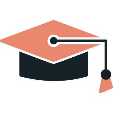 Mortarboard web simgesi basit illüstrasyon