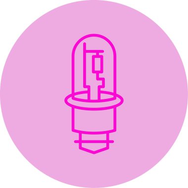 Sodyum buhar ampul simgesi, vektör illüstrasyonu  