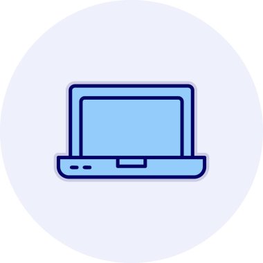 dizüstü bilgisayar simgesi, vektör illüstrasyonu basit tasarım