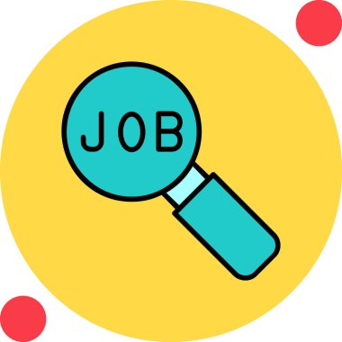 İş Arama Web simgesi vektör illüstrasyonuName 