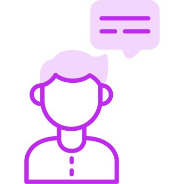 converstation simgesi, vektör illüstrasyonu basit tasarım