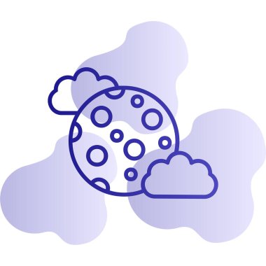 Dolunay simgesi, vektör illüstrasyonu