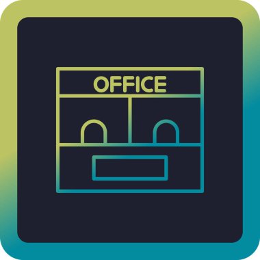 Bilet bürosu. Web simgesi basit illüstrasyon 