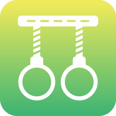 Modern Jimnastik Halkaları simgesinin vektör çizimi            