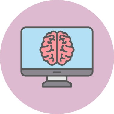 bilgisayar ekranı simgesi, vektör illüstrasyonu basit tasarım