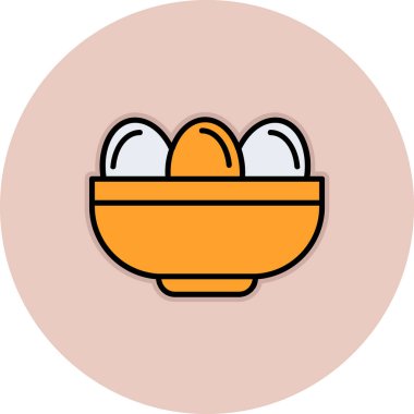 Kavanozda haşlanmış yumurta. Web simgesi basit illüstrasyon