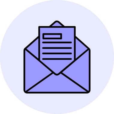 E- posta İş Teklif simgesi vektör illüstrasyonu