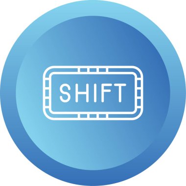 Vardiya düğmesi. Web simgesi basit illüstrasyon